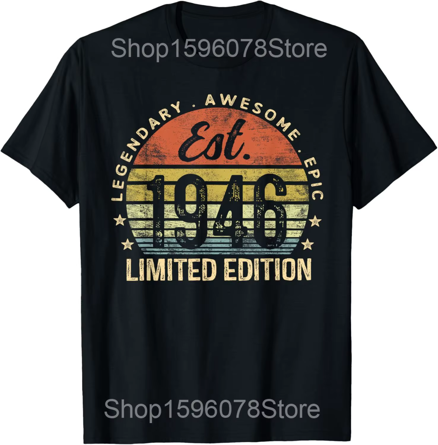 T-shirt humoristique pour 80 ans, cadeaux pour 80 ans, vintage 1946, humoristique, streetwear, t-shi