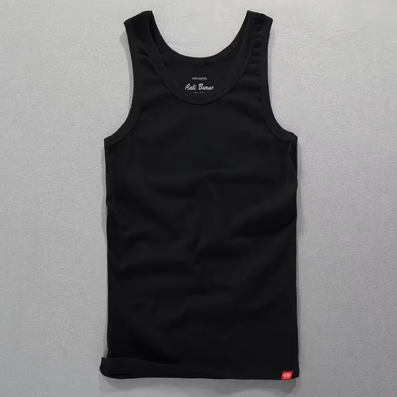 Gilets de sport élastiques pour hommes, 100% coton, confortables, simples et décontractés