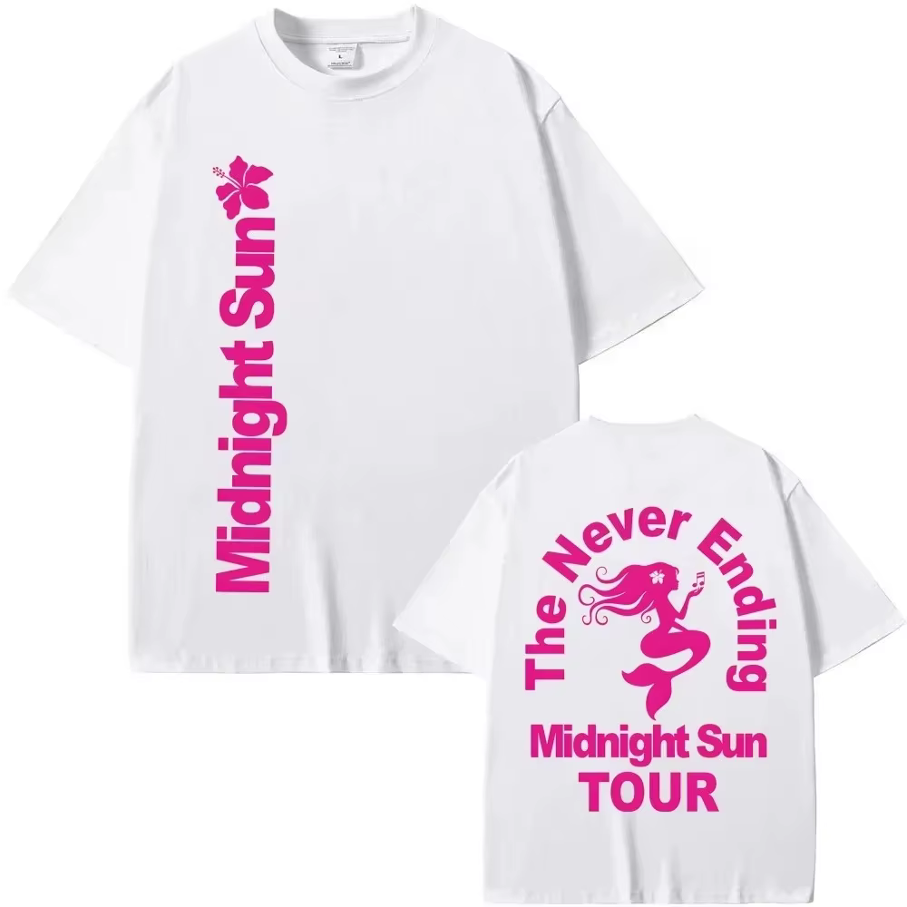 Zara Larsson Midnight Sun Tour _The Never Ending_ T-shirt graphique sirène Pop Concert Merch Streetw
