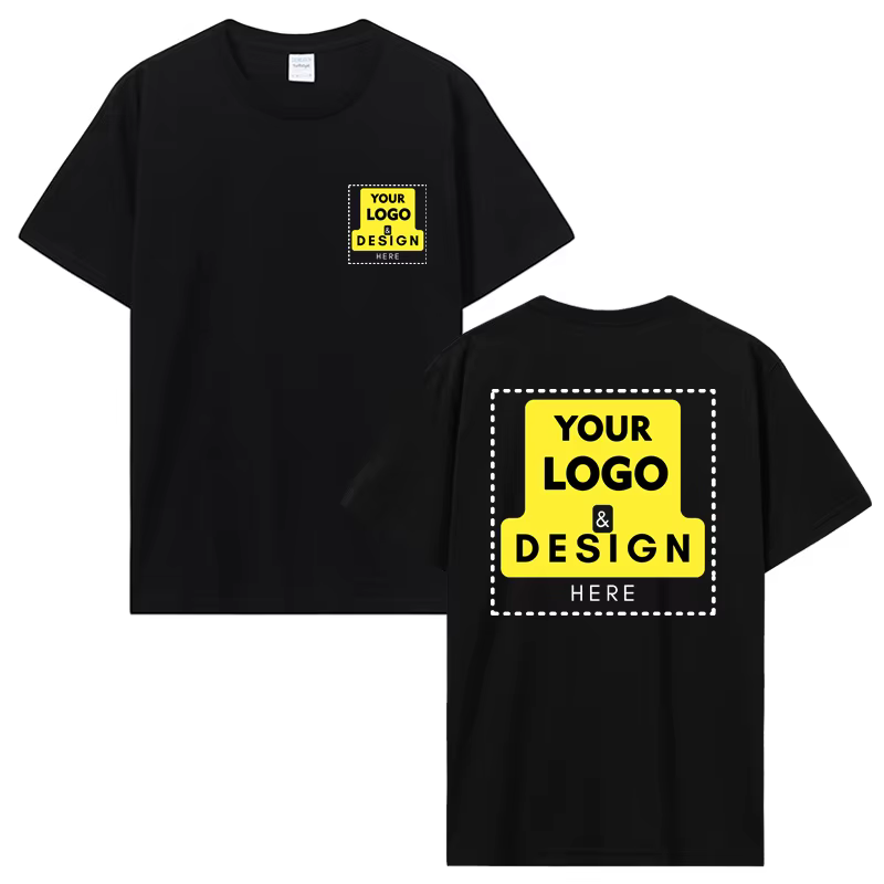Votre conception ici t-shirts coton T-Shirt personnalisé faire votre conception Logo texte pour homm