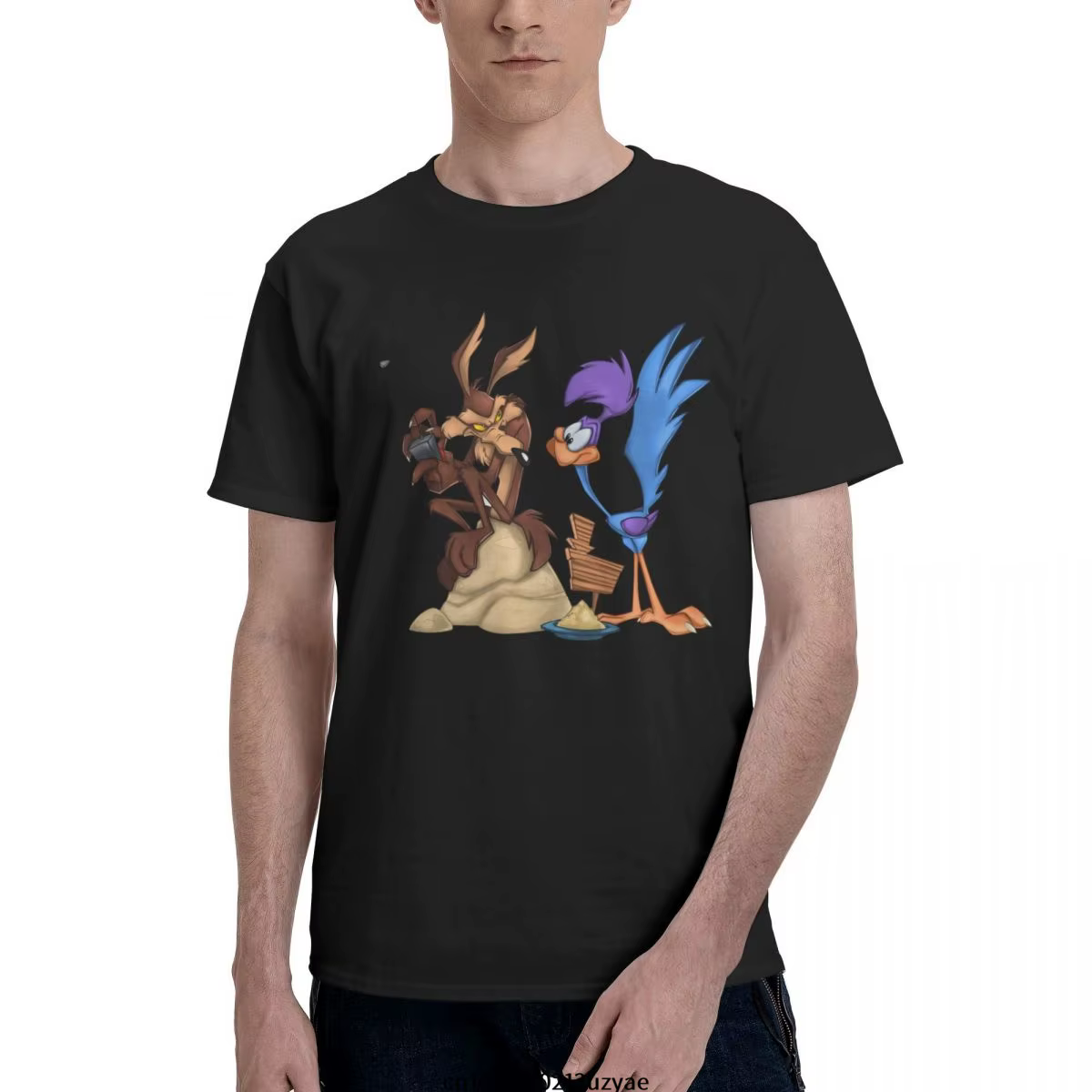 Roadrunner Coyote T-shirt pour hommes, T-shirt à la mode en coton, hauts à manches courtes