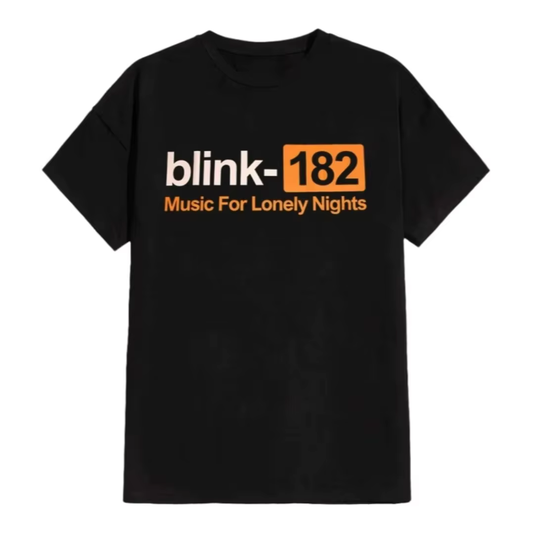 Blink 182 Lonely Nights T-shirt à motifs artistiques, mode d'été, T-shirt en coton pour hommes et fe