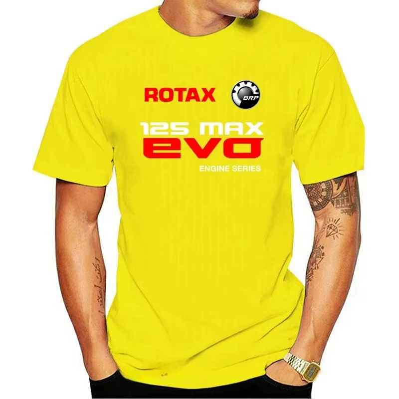 T-shirt unisexe avec logo BRP pour homme, haut imprimé, vêtements de créateurs, série Rotax 2024 MAX