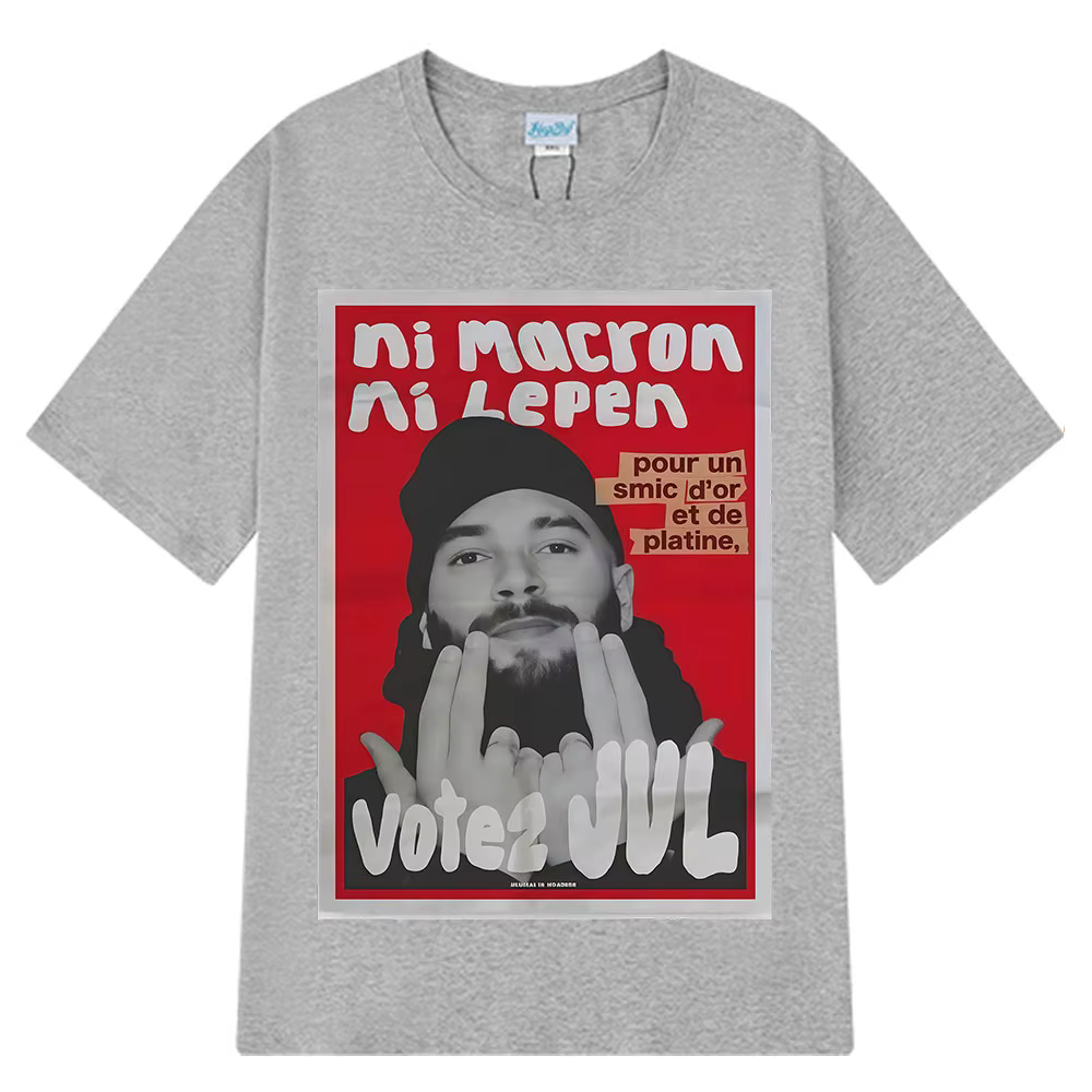 Rappeur français Vote JUL mode graphique T-shirts hommes femmes Hip-hop T-shirt à manches courtes dé