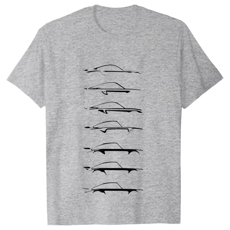 T-shirt pour hommes, design de voiture de course automobile, t-shirt d'été classique, décontracté, m