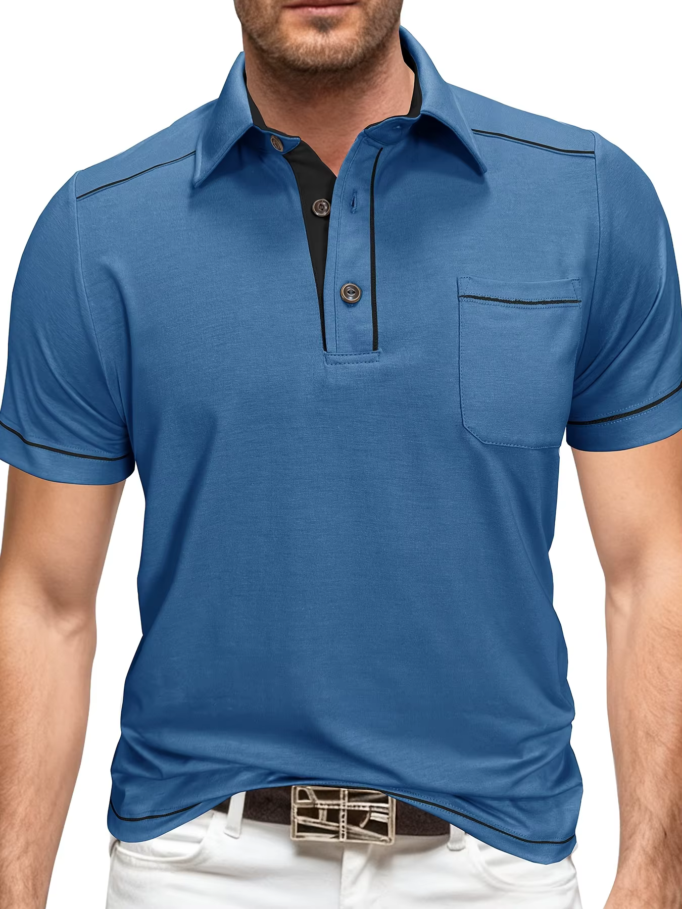 Polo Homme Grande Taille M-5XL Été 2026 – T-shirt à Col Uni Décontracté et Tendance pour Homme