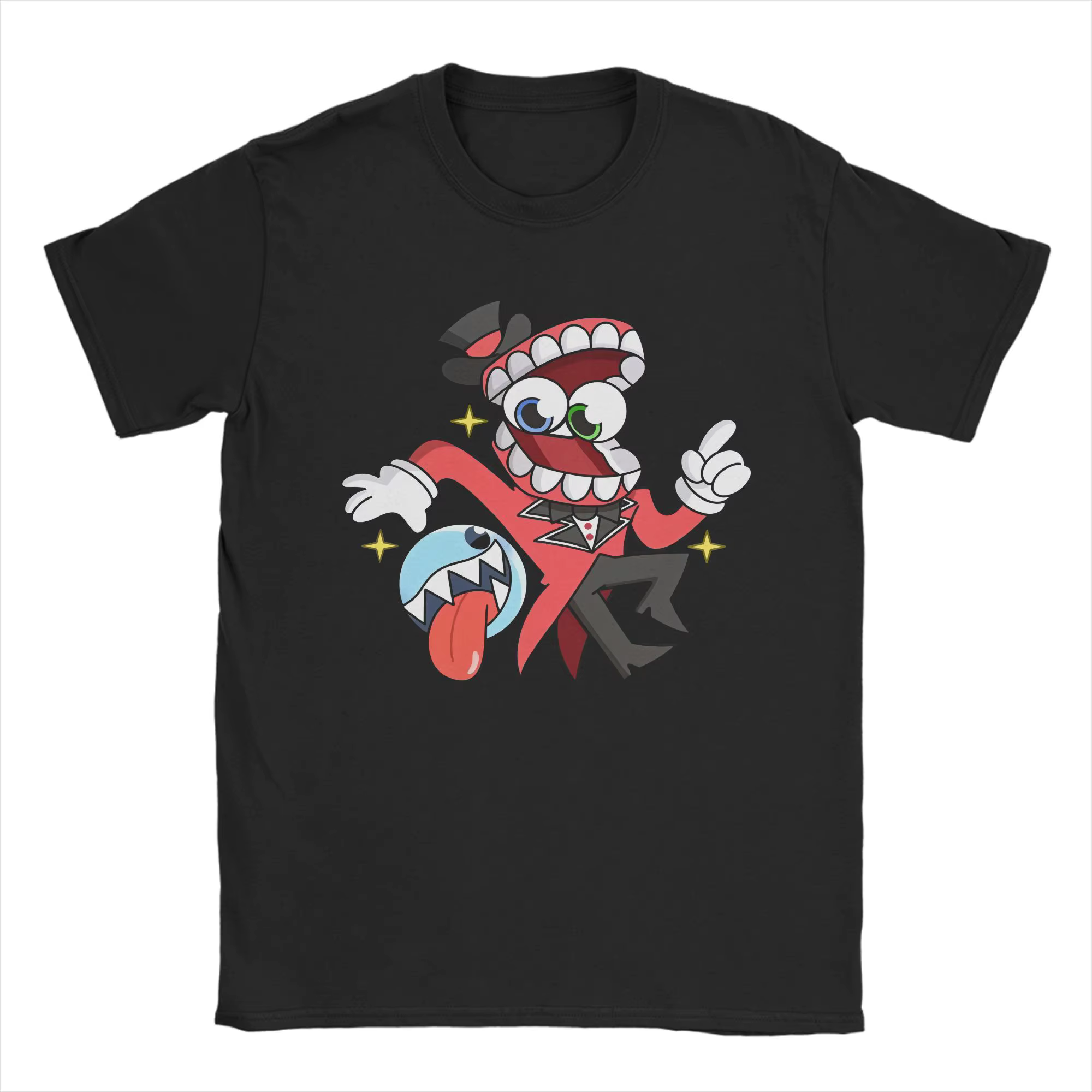 Caine Cartoon Digitals Circus T-shirts pour hommes 100% coton, col rond, manches courtes, vêtements