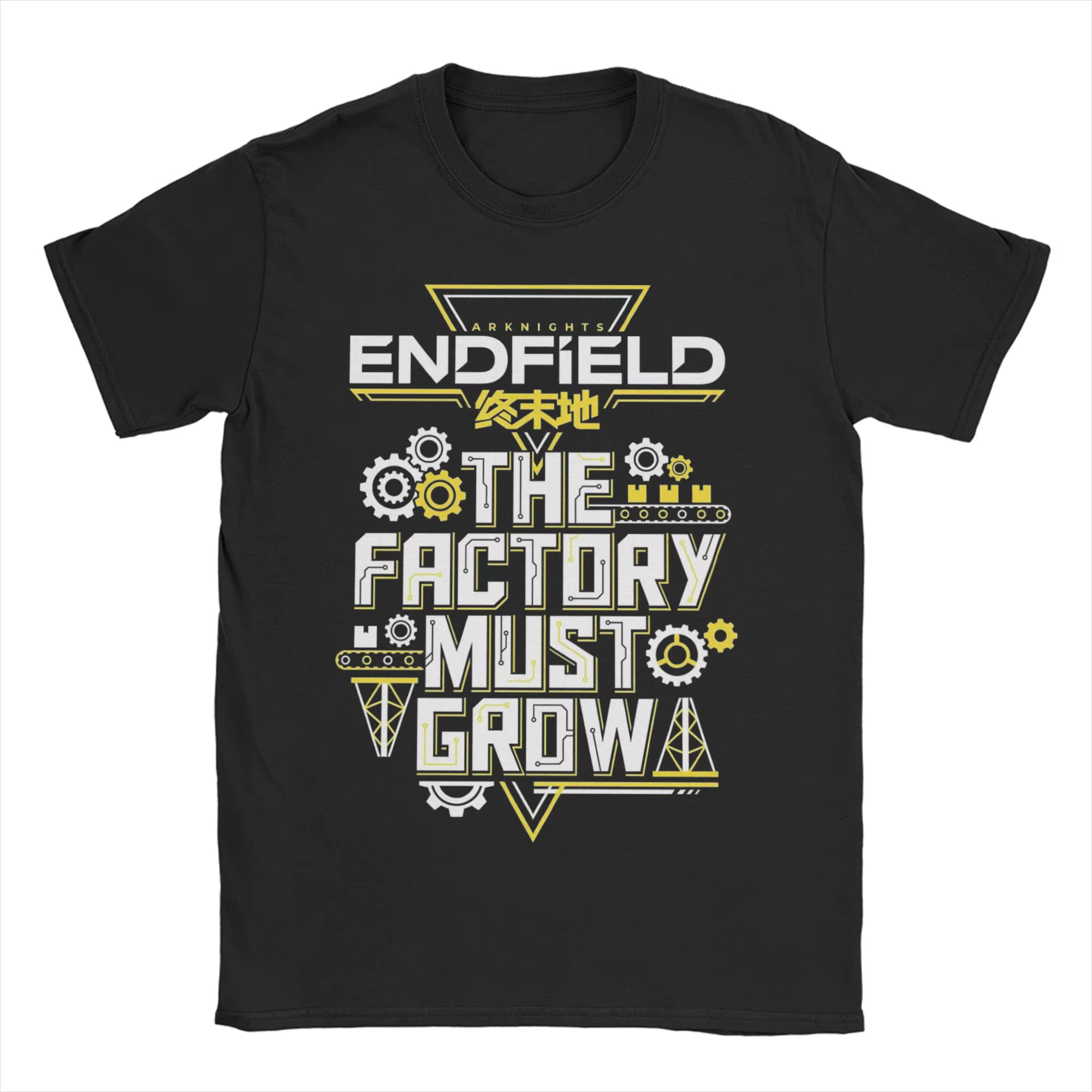 T-shirts Arknights Endfield The Factory Must Grow Meme Factory Expansion pour hommes, t-shirt en cot