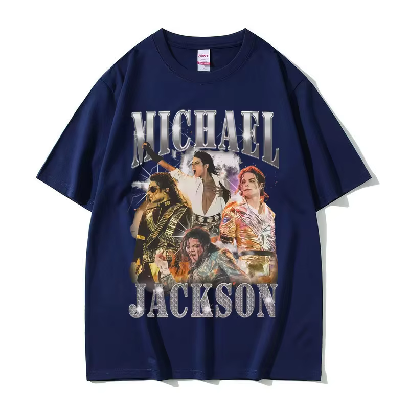 T-shirt graphique classique vintage Michael Jackson pour hommes, vêtements d'été, mode rétro gothiqu