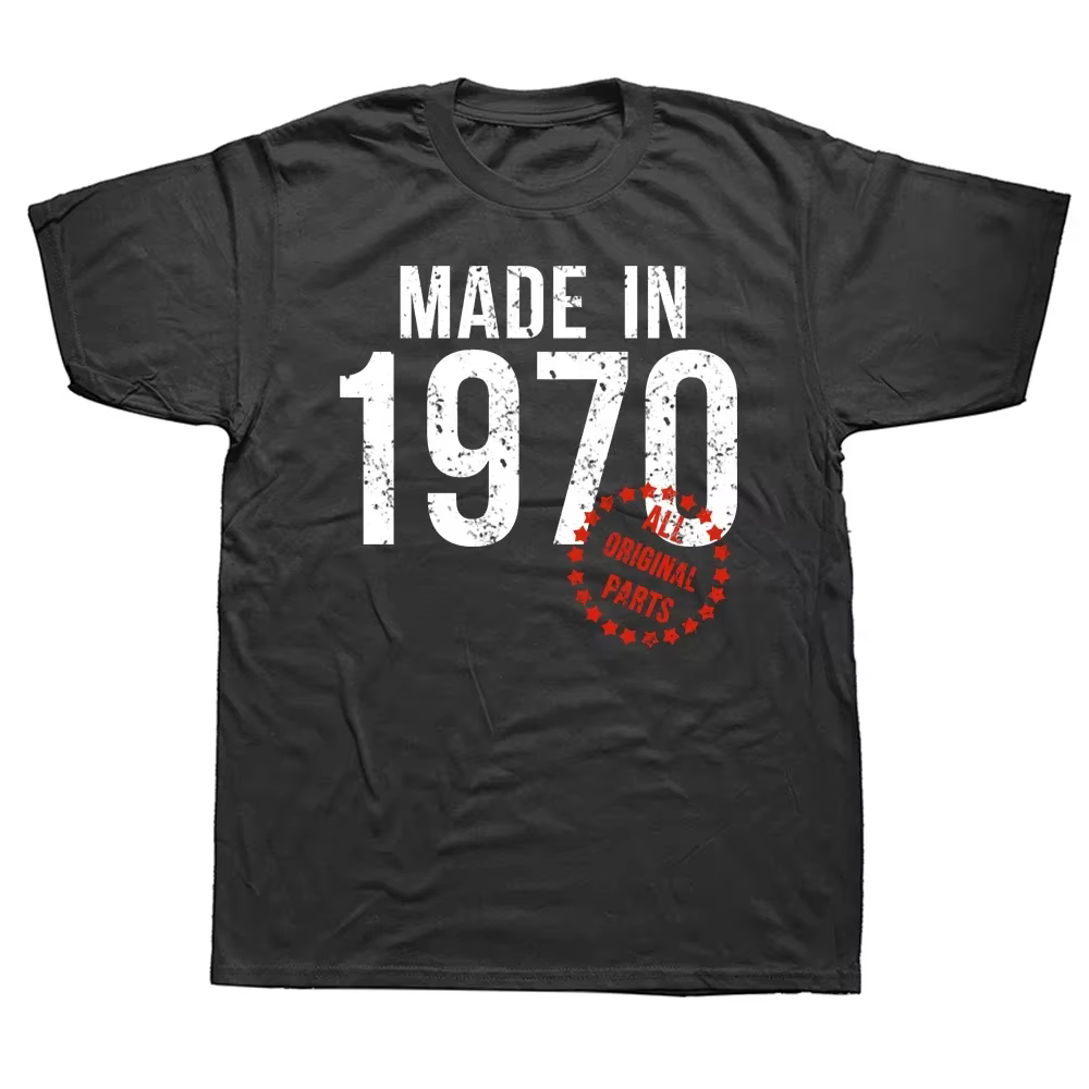 T-shirt manches courtes homme, streetwear, estival et humoristique, en coton, avec toutes les pièces