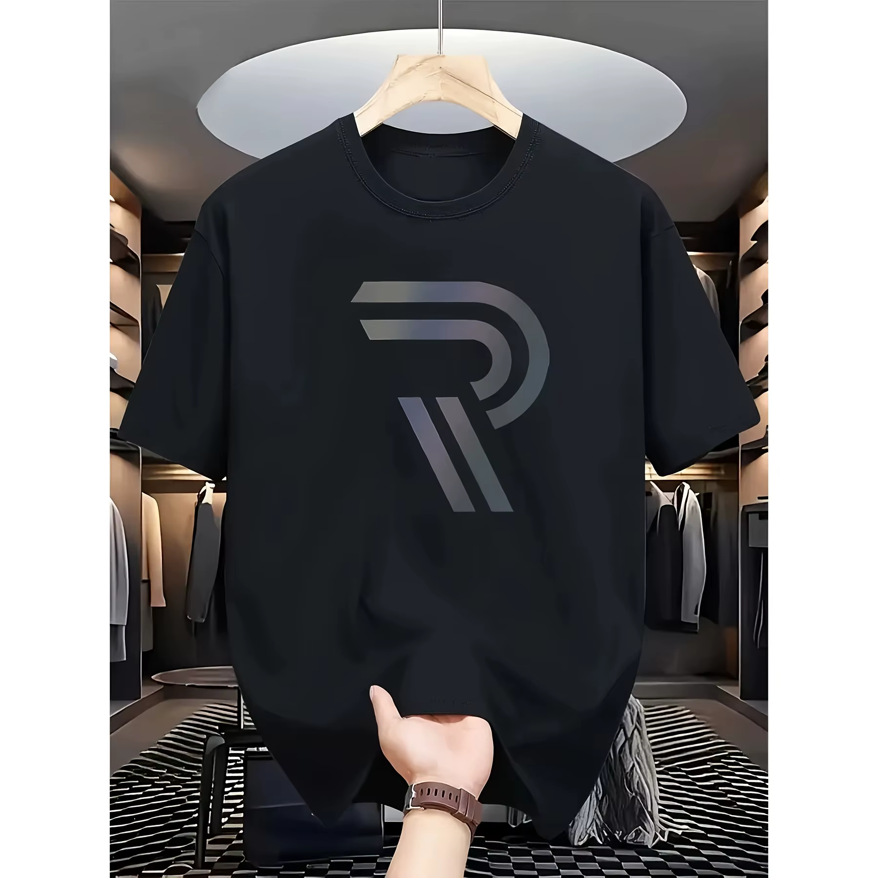 T-shirt imprimé de luxe décontracté pour homme - T-shirts graphiques streetwear tendance et conforta