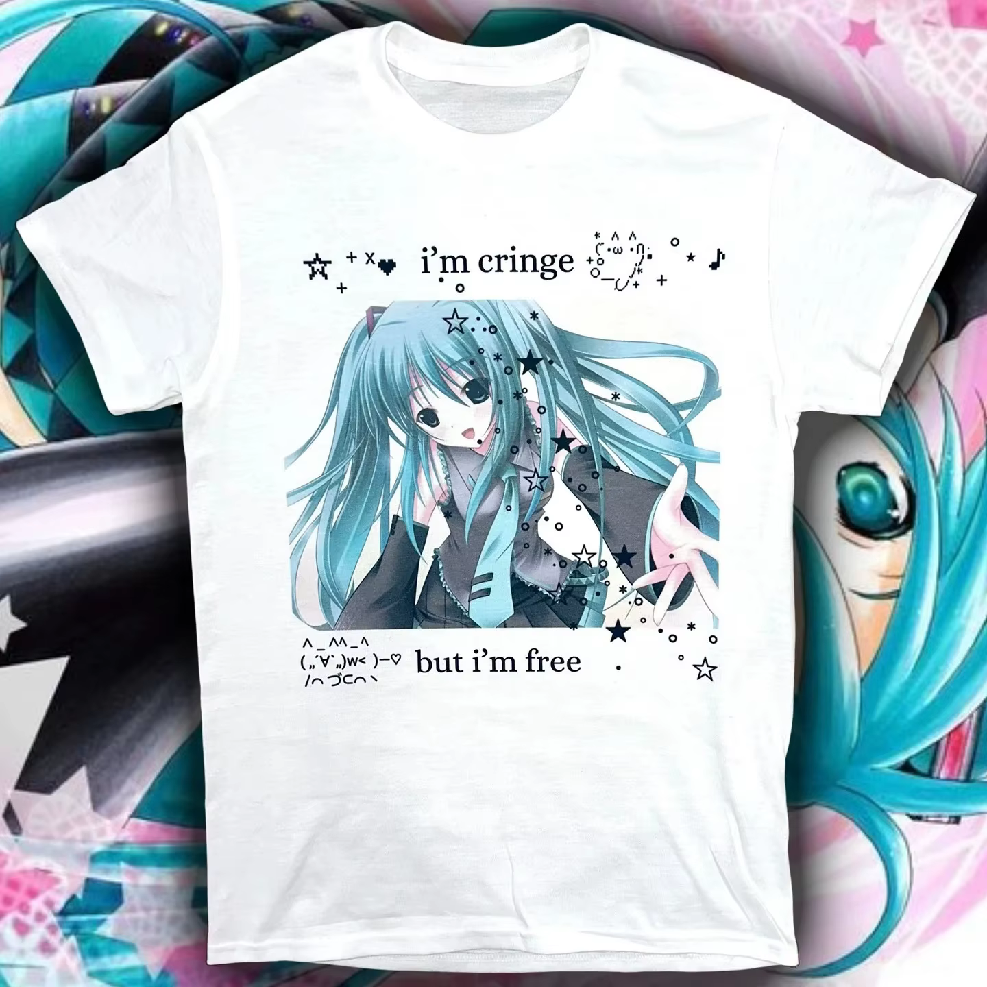 Mode Y2K Japonais Anime Modèle T-shirt Mignon T-shirt Style Décontracté Hip-hop Haut Harajuku Star G
