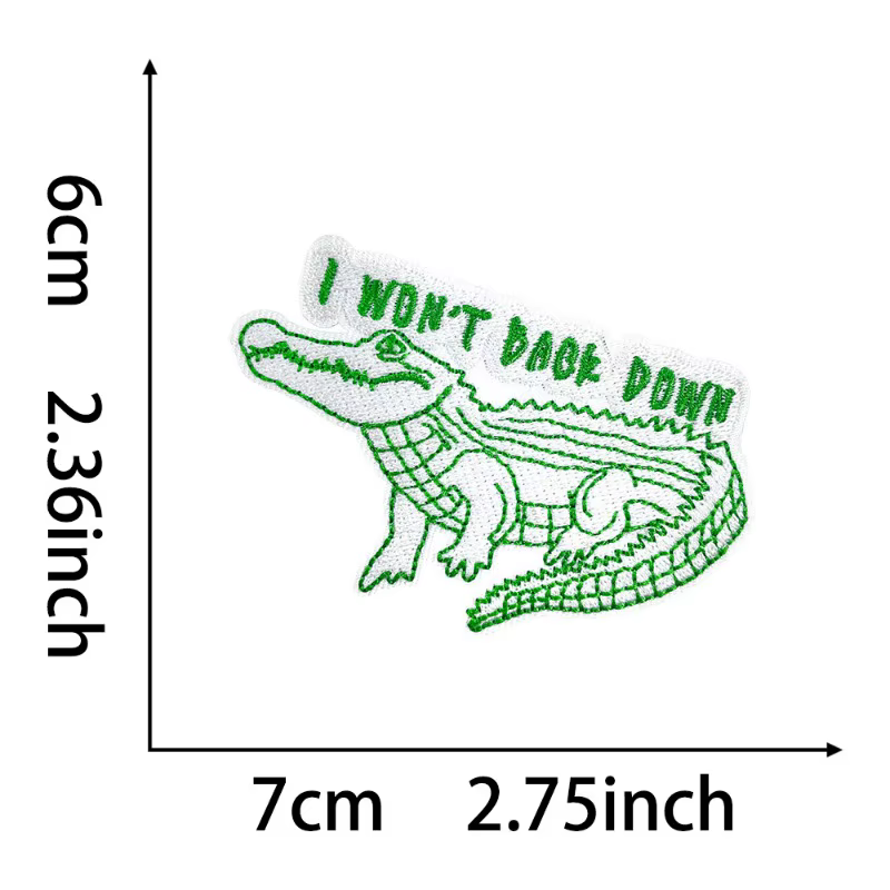Patchs de badges brodés à repasser, animaux Crocodile de la floride créatifs, pour bricolage, T-shir