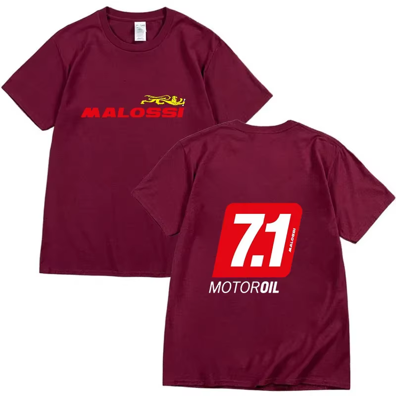Malossi thème t-shrit hommes femmes à manches courtes imprimé unisexe Streetwear Style Hip Hop été m
