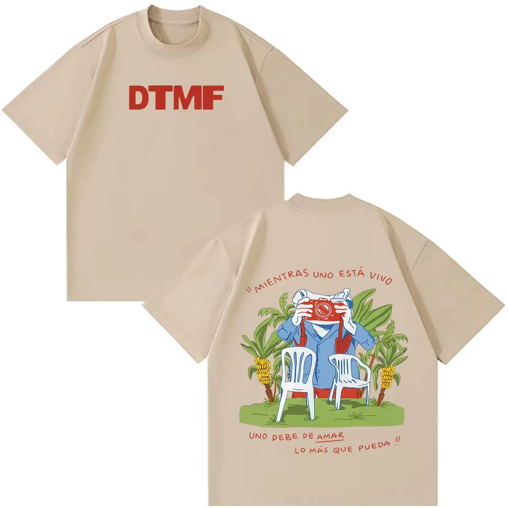T-shirts imprimés Rapper Bad Bunny Tour 2026 pour hommes et femmes, T-shirts Hip Hop surdimensionnés