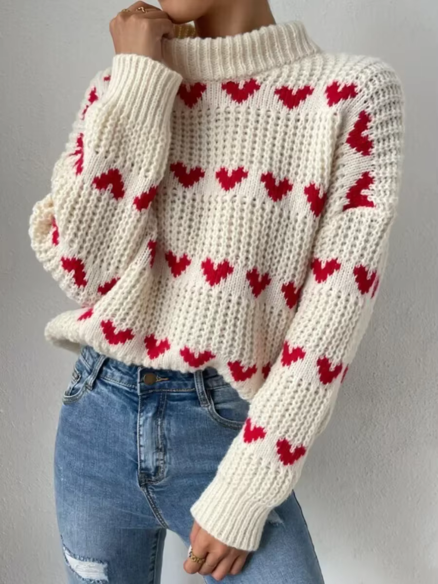 Pull tricoté à manches longues et col rond pour femmes, pulls au crochet, haut Y2K, pull Streetwear,