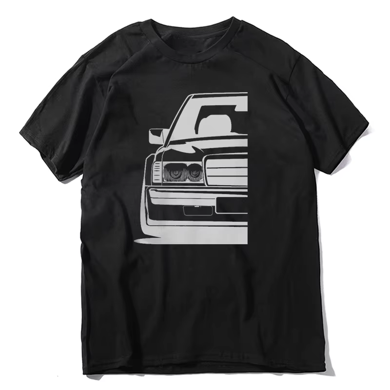 T-shirt à manches courtes pour hommes, T-shirt fantaisie, Col rond, Merch automobile, 100% coton, 19