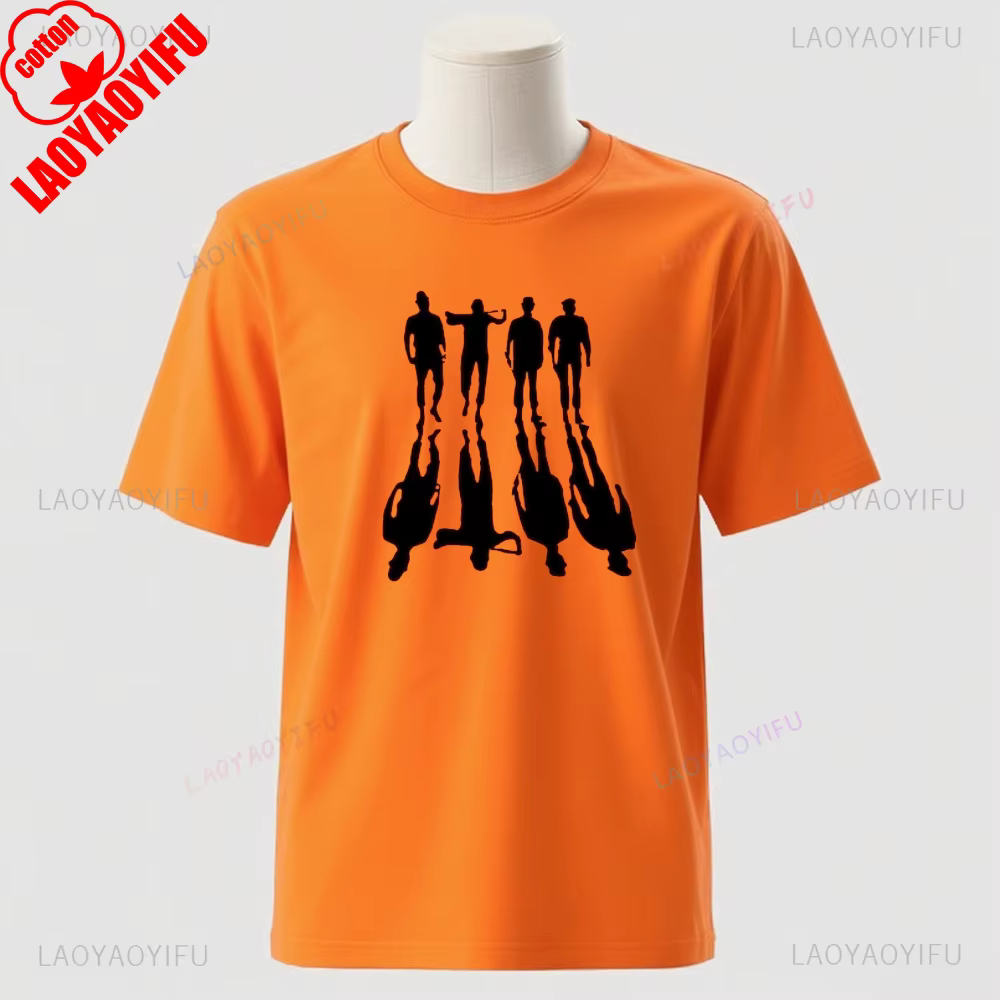 Un horloge Orange 80s Vintage film T-Shirt femme homme mode décontracté classique col rond haute qua