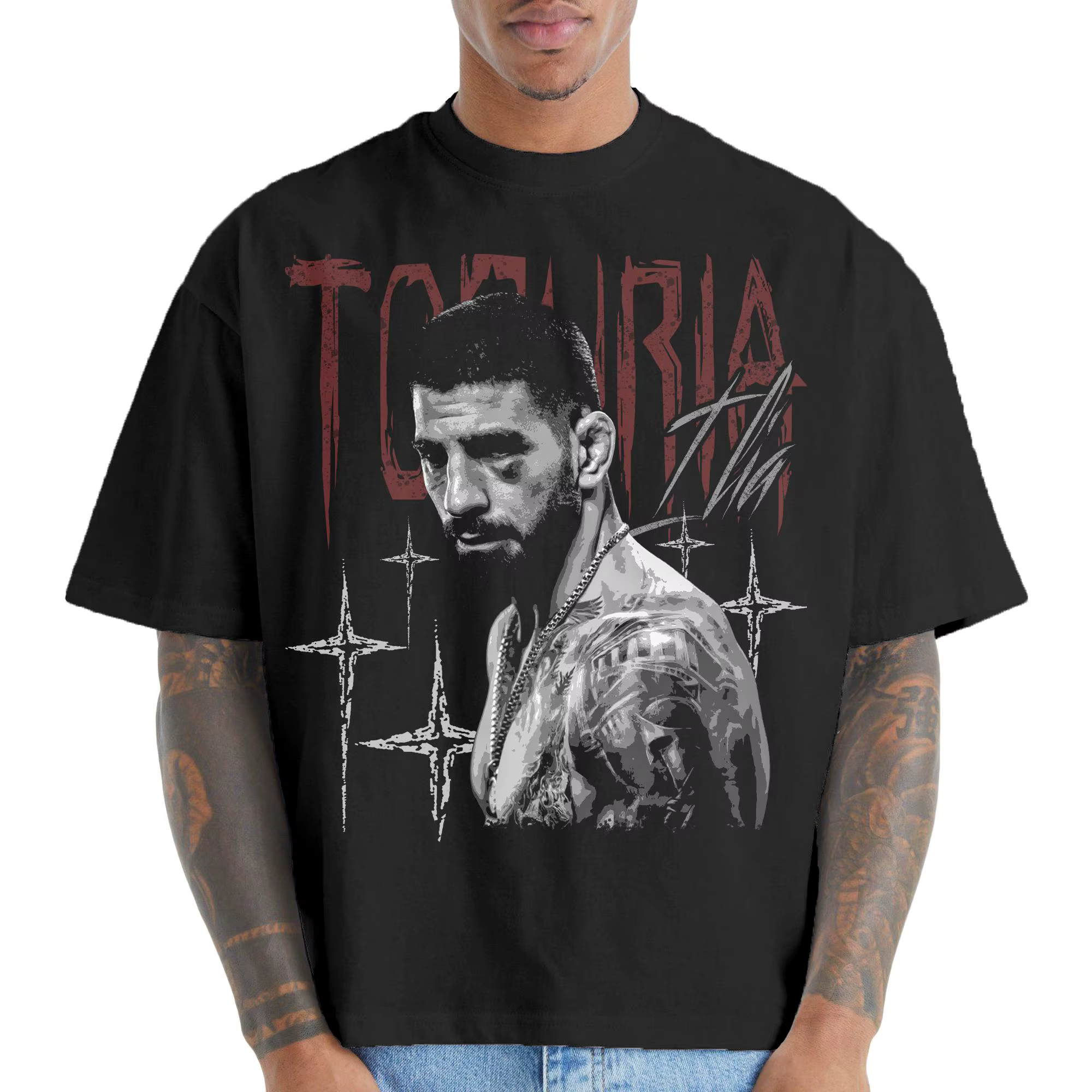 Ilia Topuria T-Shirt Spain Streetwear Retro, T-shirt unisexe, chemise Softstyle, T-shirt graphique, 