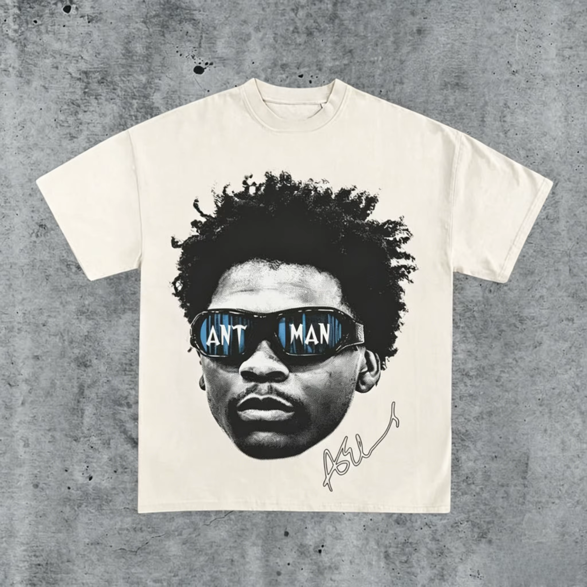 T-shirt Vintage Années 90 Anthony Edwards ANT Man Graphic Rétro Star du Basketball Streetwear Coton 