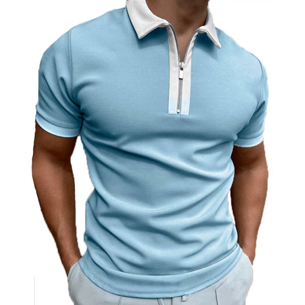 Polos HKS Power and Sportser contraste couleur hauts t-shirt Simple confortable léger à manches cour