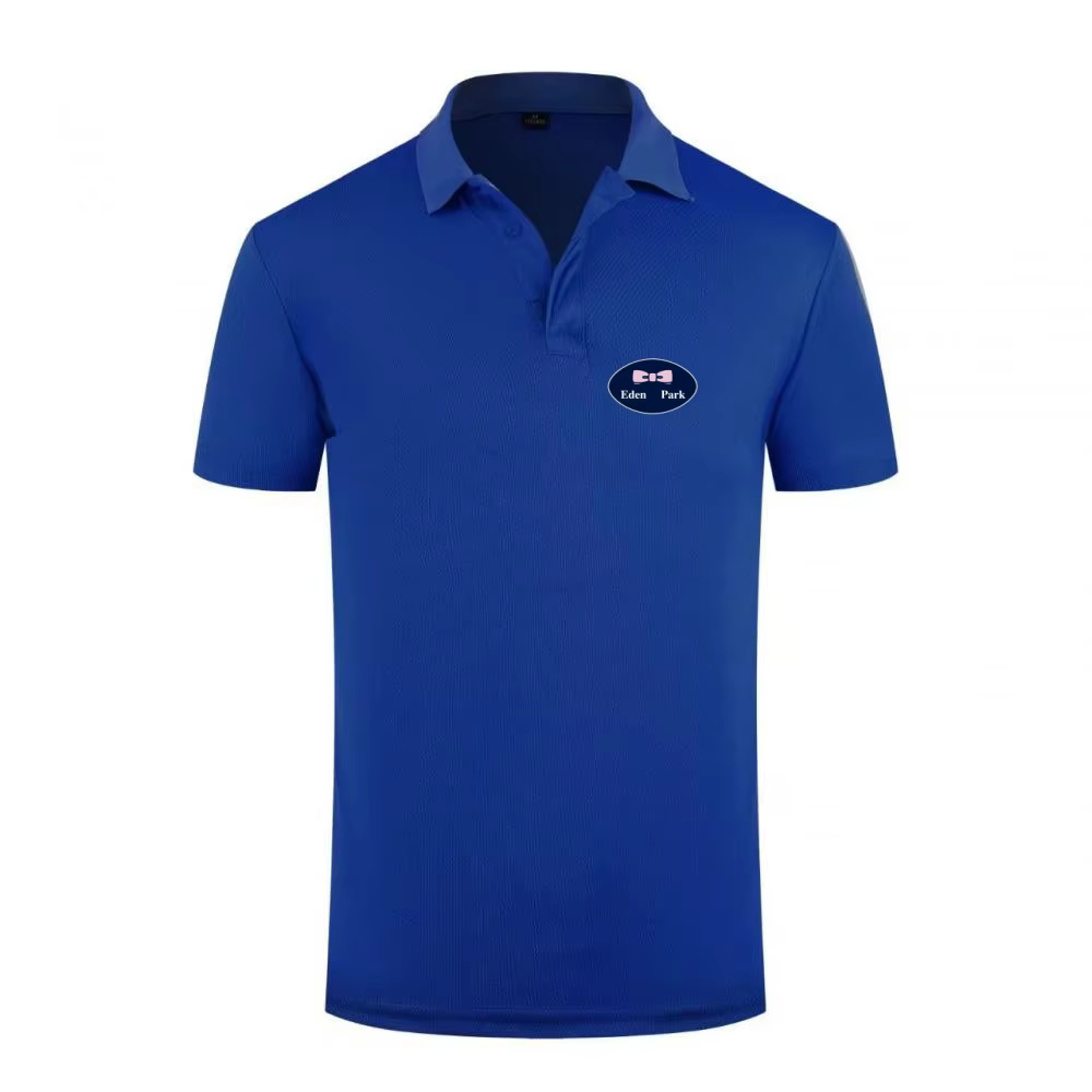 Polo à manches courtes avec logo Eden Park pour hommes, hauts décontractés et respirants pour hommes