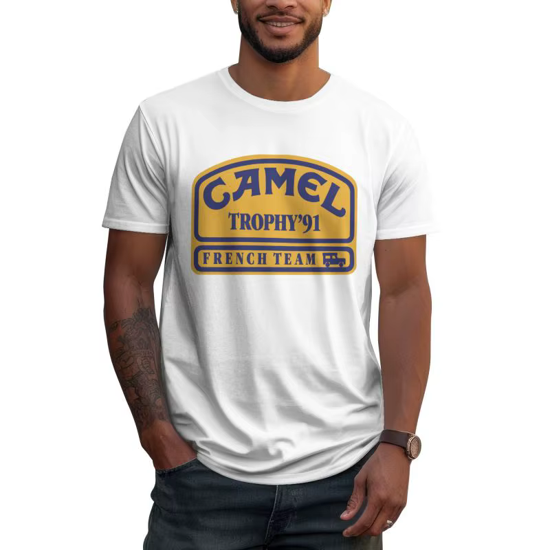 Personnalisé trophée de chameau 91 impression T-shirts hommes été surdimensionné t-shirt été coton T
