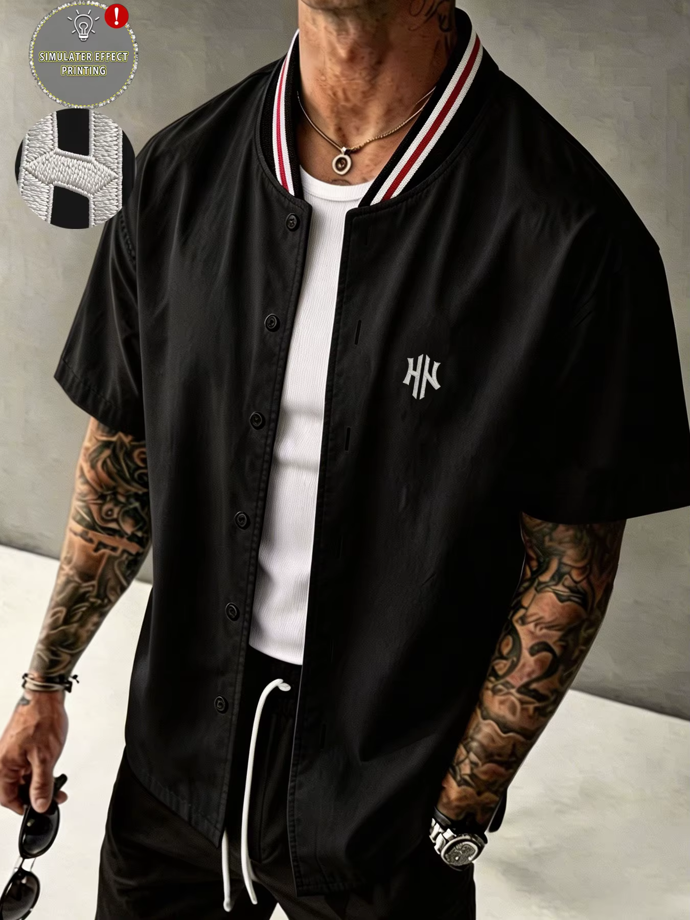 T-shirt de sport à manches courtes pour homme, respirant et élastique, coupe ajustée, idéal pour l'é