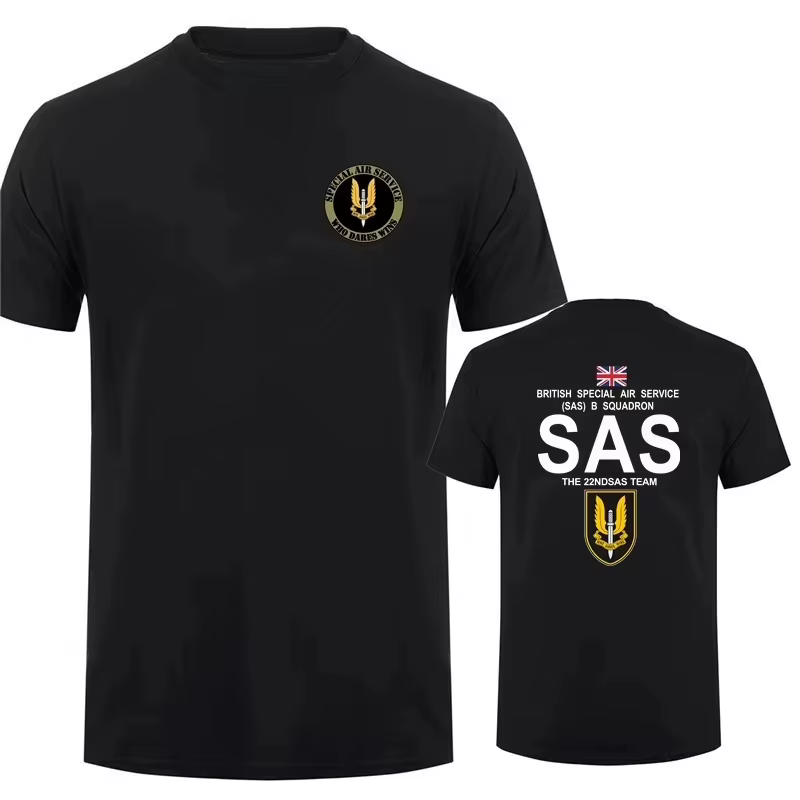 T-shirt militaire SAS Sniper pour hommes, t-shirt de l'armée pour hommes, opérations militaires spéc