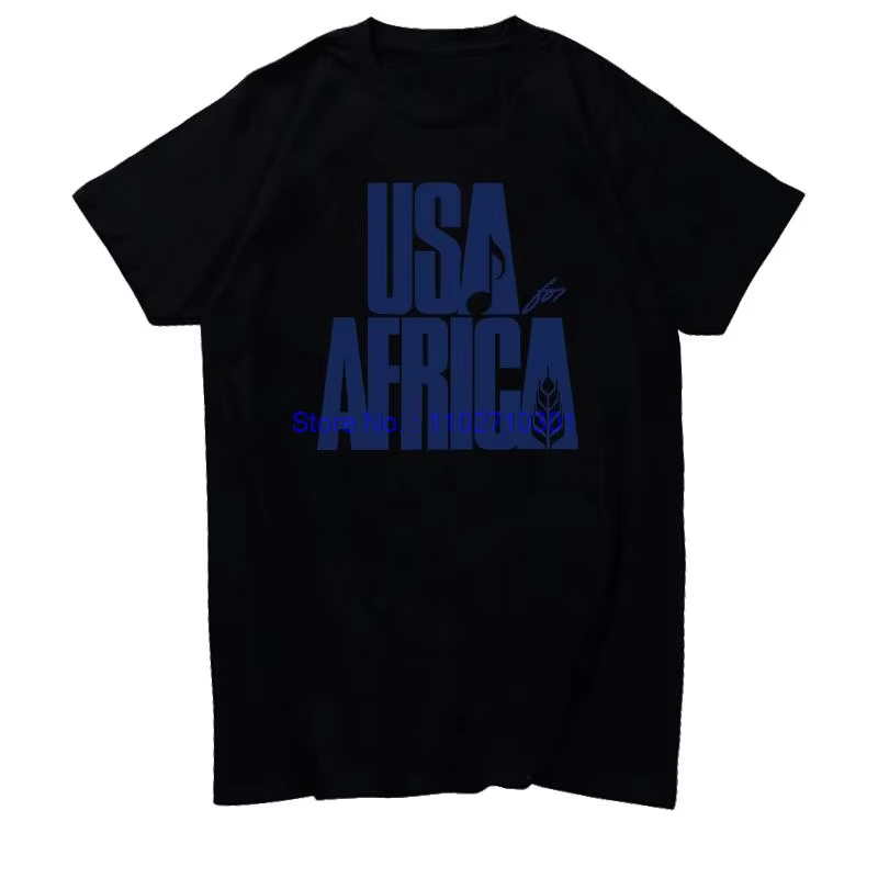 T-shirt graphique d'été pour hommes 'We Are the World' Anniversaire United Artists Imprimé Coton Man