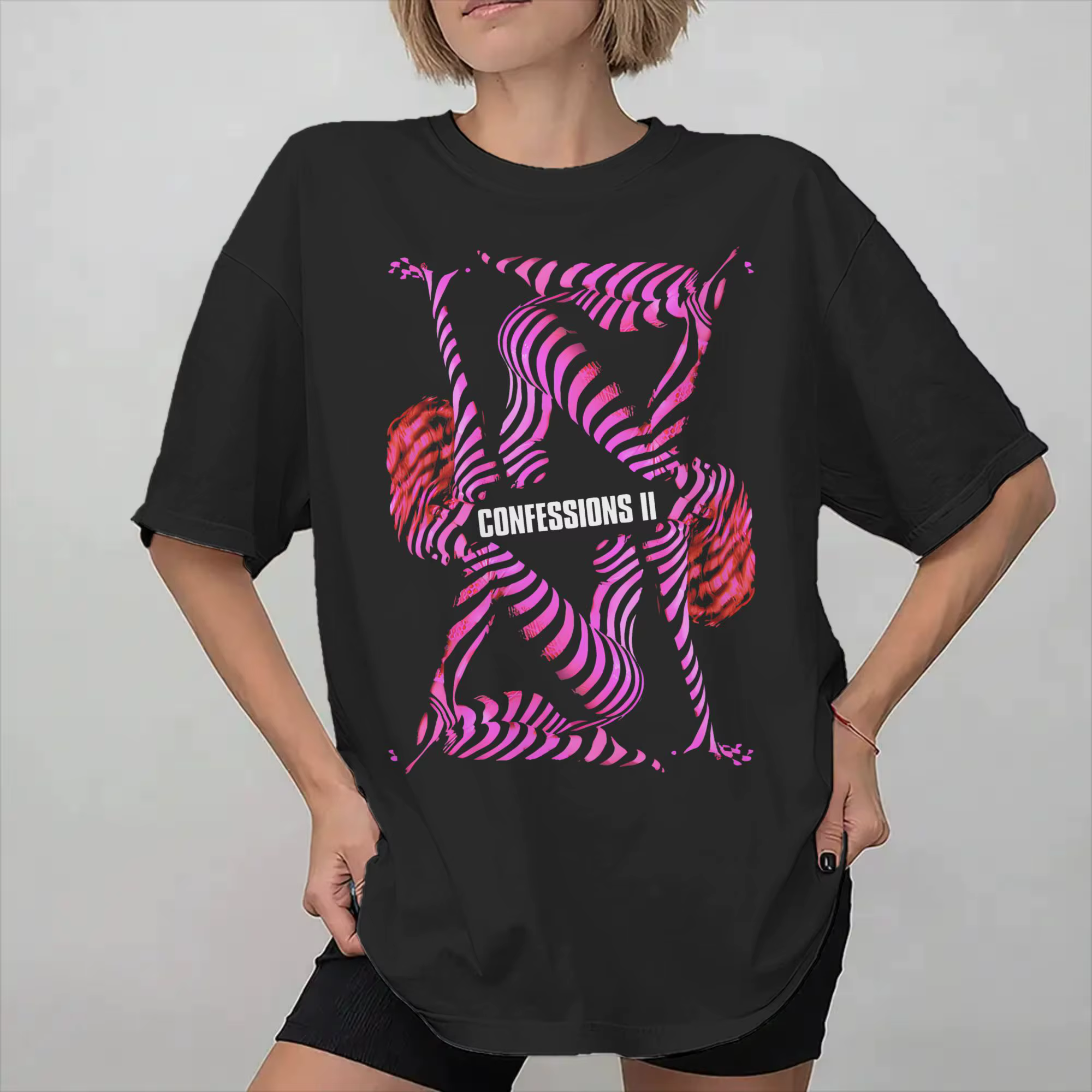 T-shirt imprimé Madonna Confessions II 2026 pour hommes et femmes, T-shirts en pur coton, vêtements