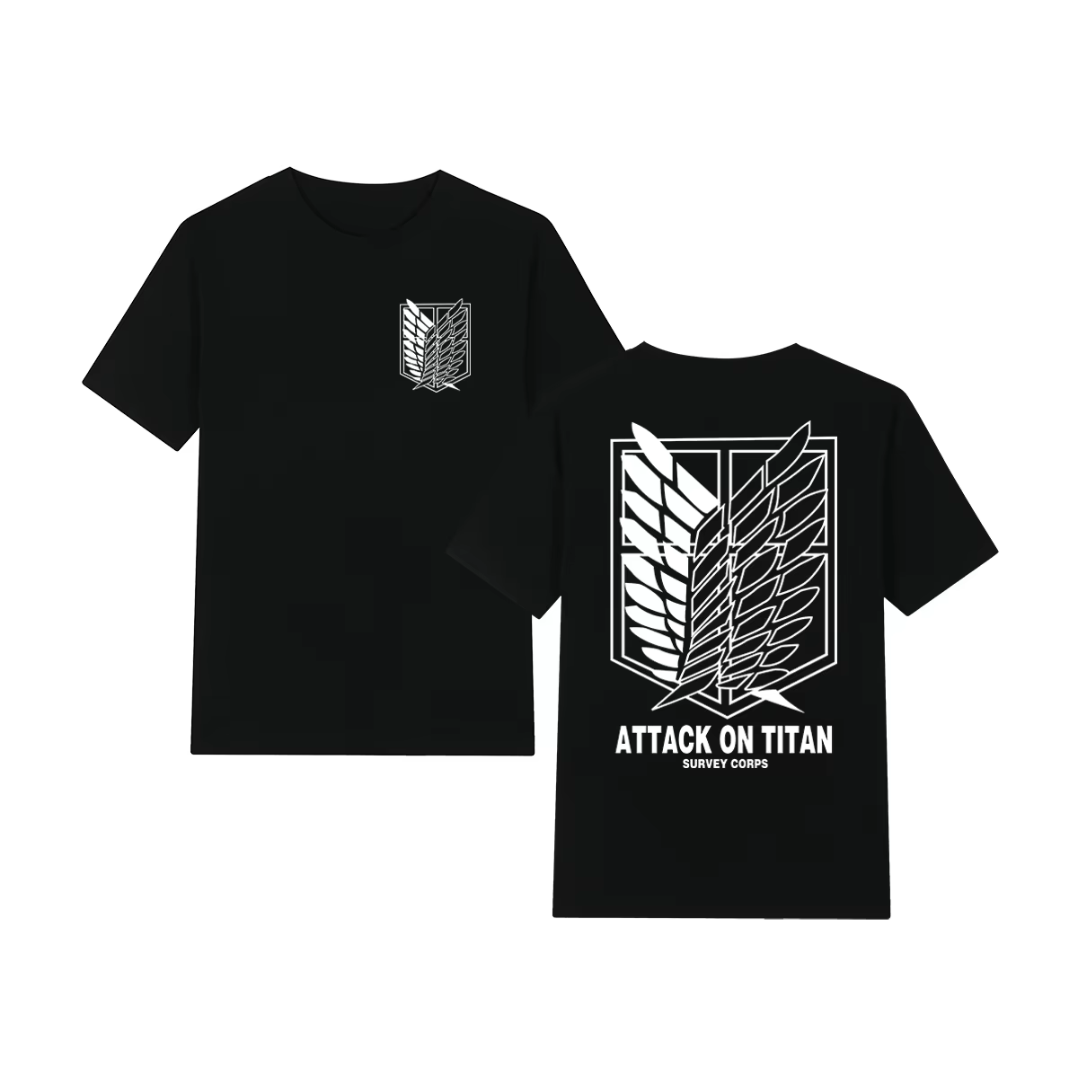 T-shirt vintage en coton pour hommes et femmes, attaque sur Titan Survey Corps Rival, Levi Eren Yeag