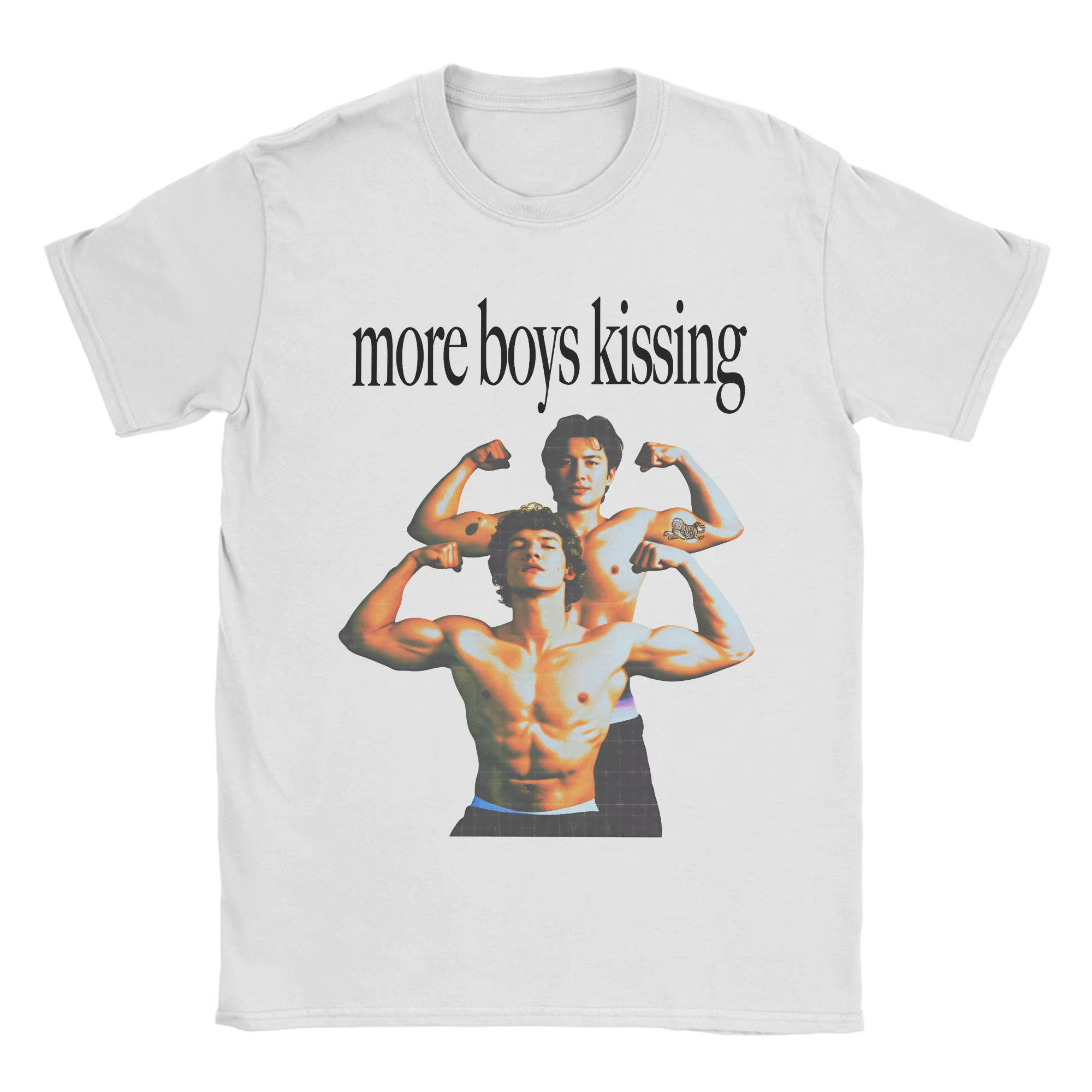 T-shirt More Boy Kissing Hip Hop Heated Rivalry Beach Tee Shirt Vêtements imprimés basiques Idée cad