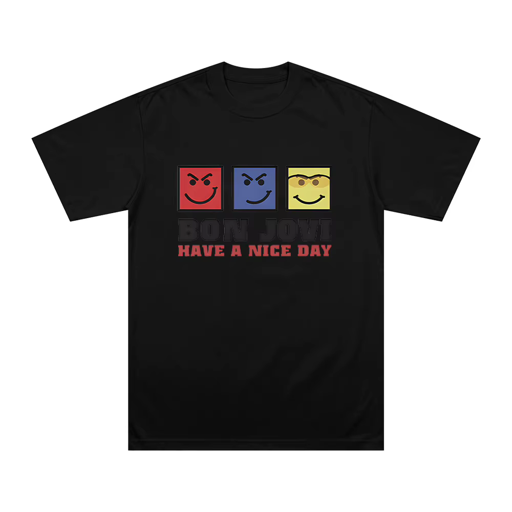 Avoir une bonne journée T-Shirt Bon Jovi groupe de rock fans cadeaux t-shirts été femmes hommes coto