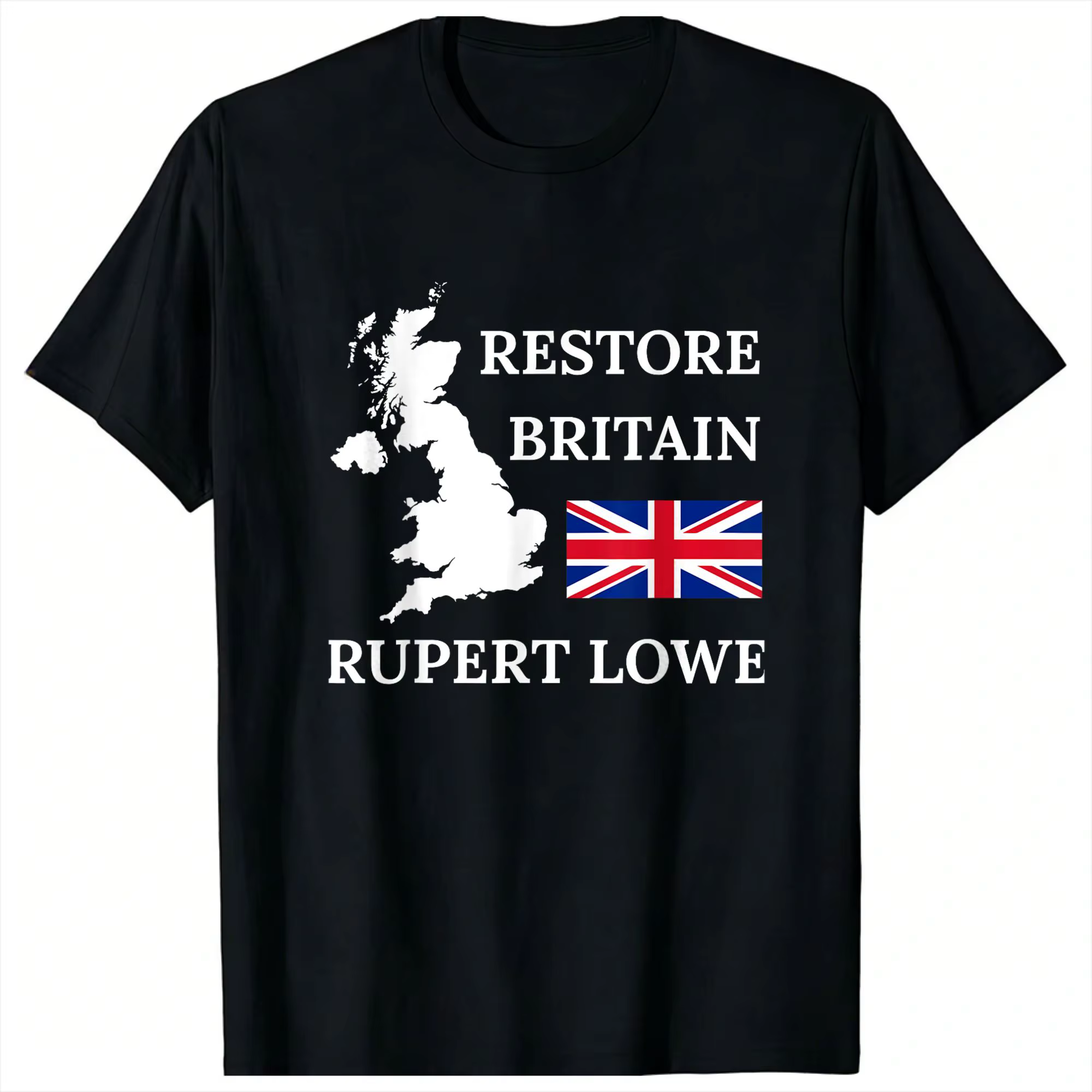 T-Shirt britannique Restore Britain Rupert Lowe UK United Kingdom pour hommes, T-Shirt en coton à co