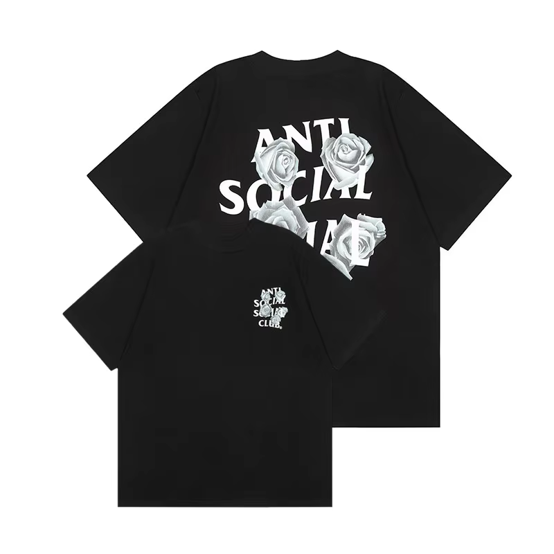 T-shirt unisexe en coton pour l'été 2026, imprimé graphique de luxe avec lettres ASS, col rond, manc