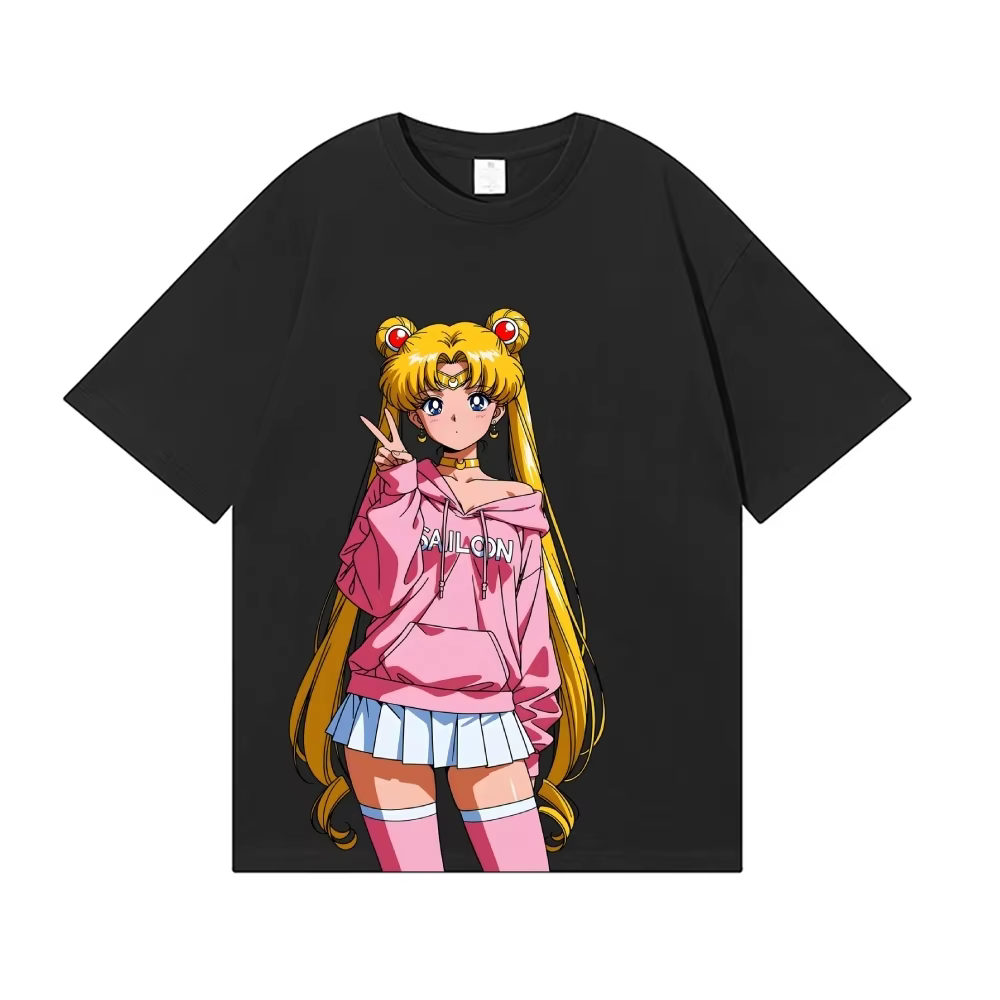 Nouveau T-shirt classique Sailor Moon style japonais 2026 – T-shirt streetwear de haute qualité pour
