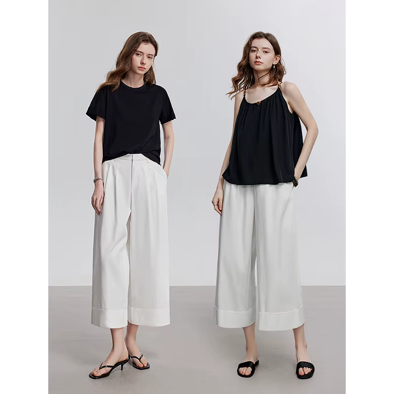 TOYOUTH femmes pantalons décontractés 2025 été nouveau Lyocell pantalons longs