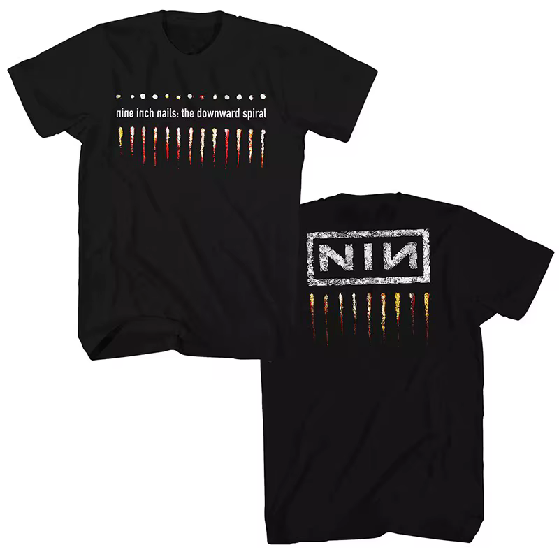 NINE INCH NAILS, une groupe de rock américain, est une marque de t-shirts décontractés de luxe pour 