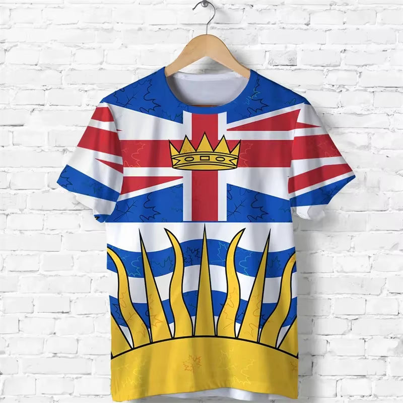 Columbia hommes T-shirt décontracté ample col rond drapeau colombien à manches courtes hauts t-shirt