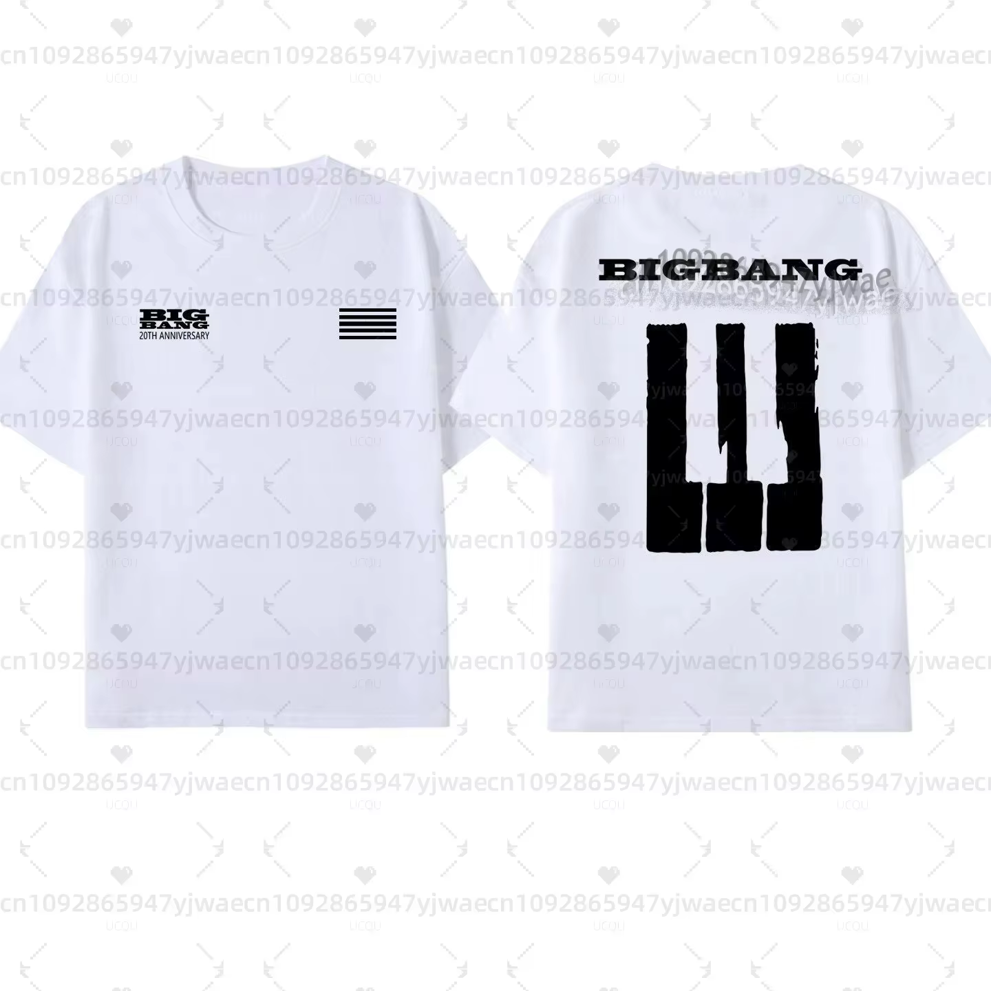 T-shirt unisexe à manches courtes pour fans de G-Dragon, concert du 20e anniversaire des Bigbang 202
