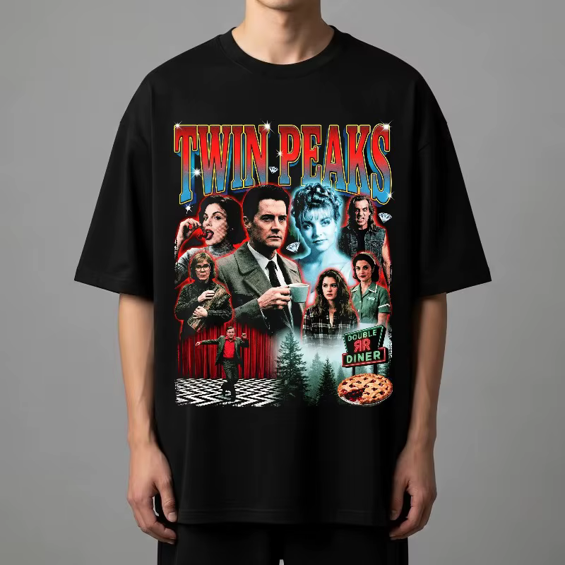 Chemise Twin Peaks, style vintage des années 90, T-shirt Laura Palmer Dale Cooper, T-shirt d'été uni
