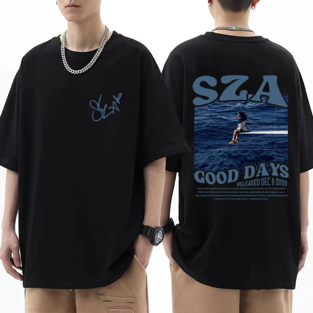 T-shirts de style mode pour hommes et femmes, album musical SOS du rappeur Sza, style hip hop Haraju