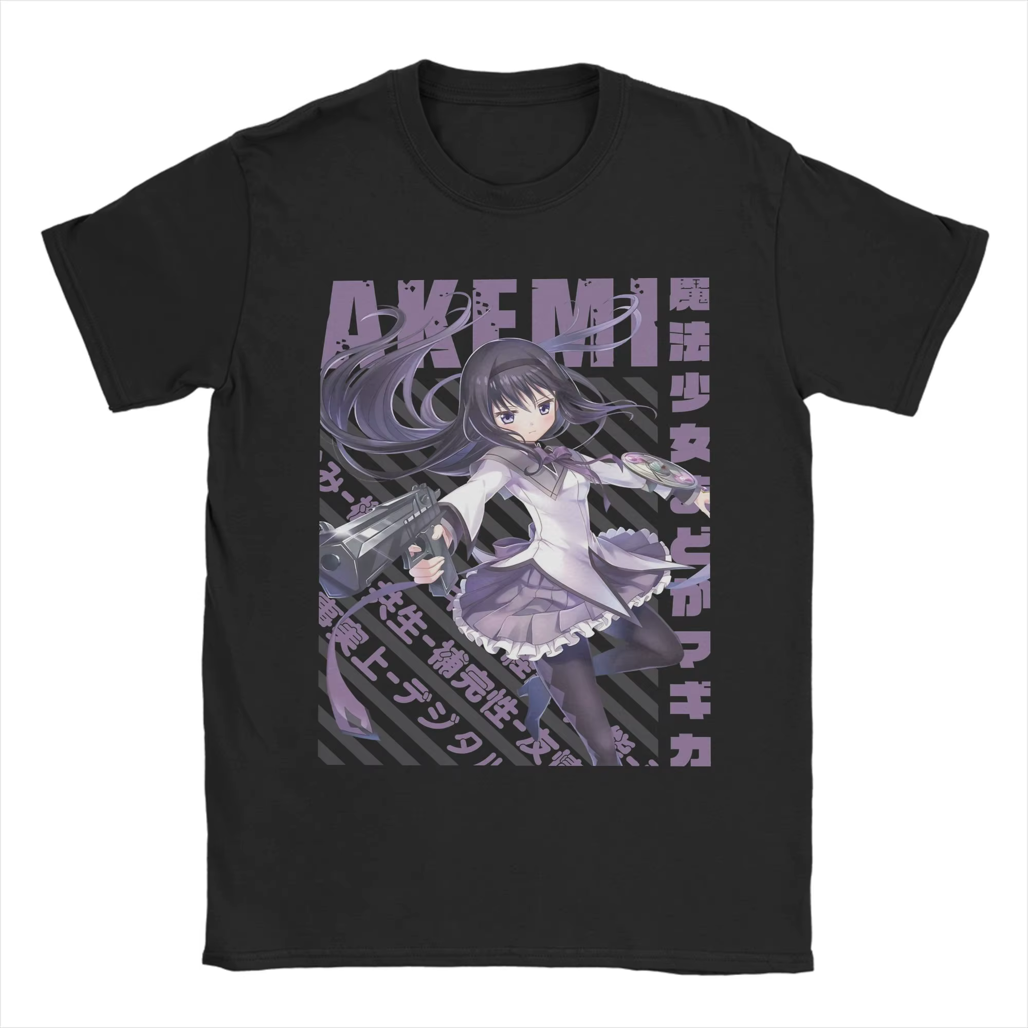 T-shirts pour hommes Mahou Shoujo Homura Akemi, 100% coton, manches courtes, Madoka Magica, t-shirt 