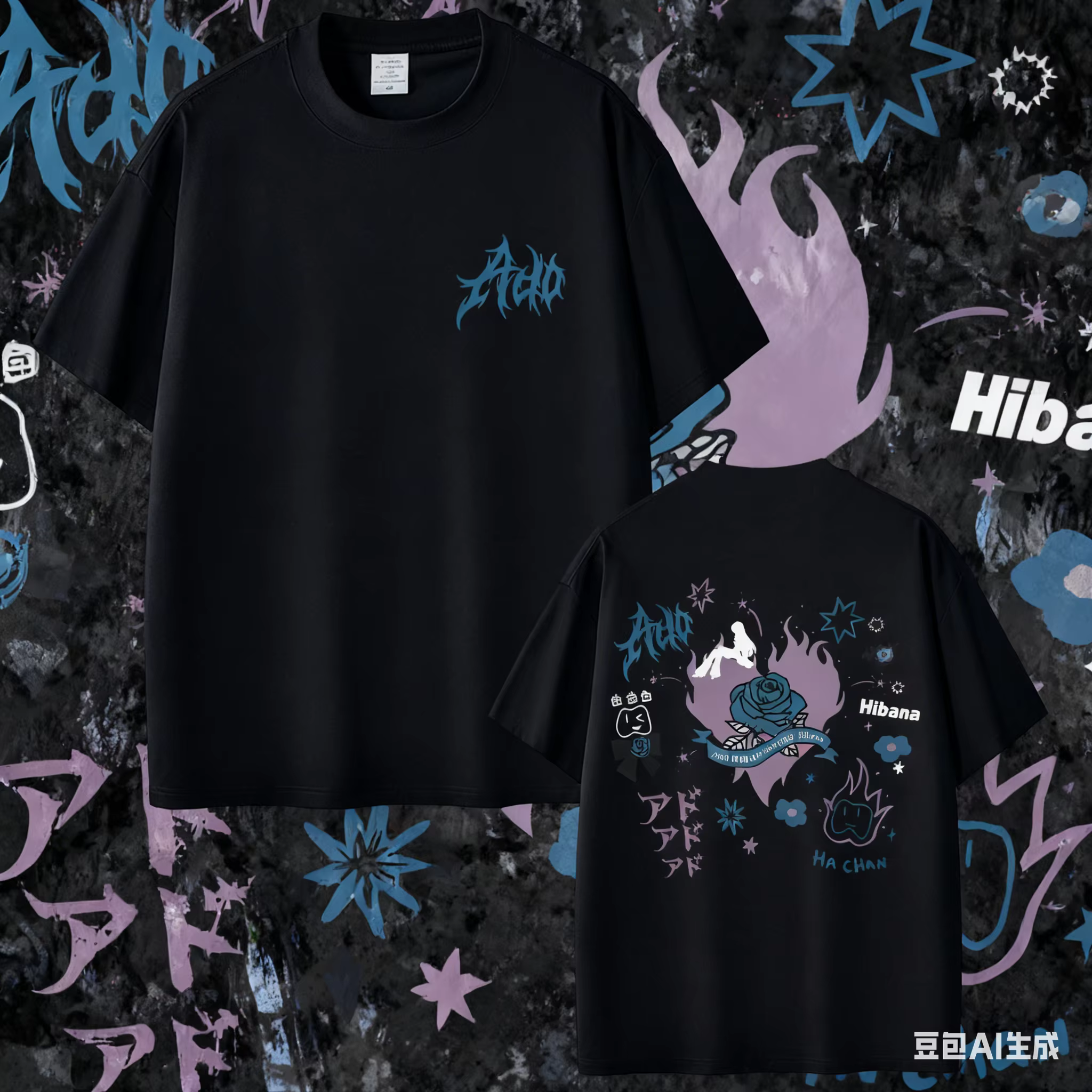 2025 été Ado World Tour Hibana T-shirt hommes femmes vêtements mode Style japonais respirant coton V