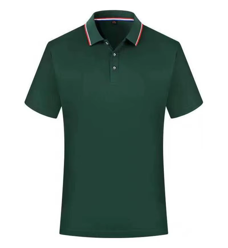 Polo uni pour hommes, col rayé, manches courtes, séchage rapide, respirant, décontracté, pour un usa