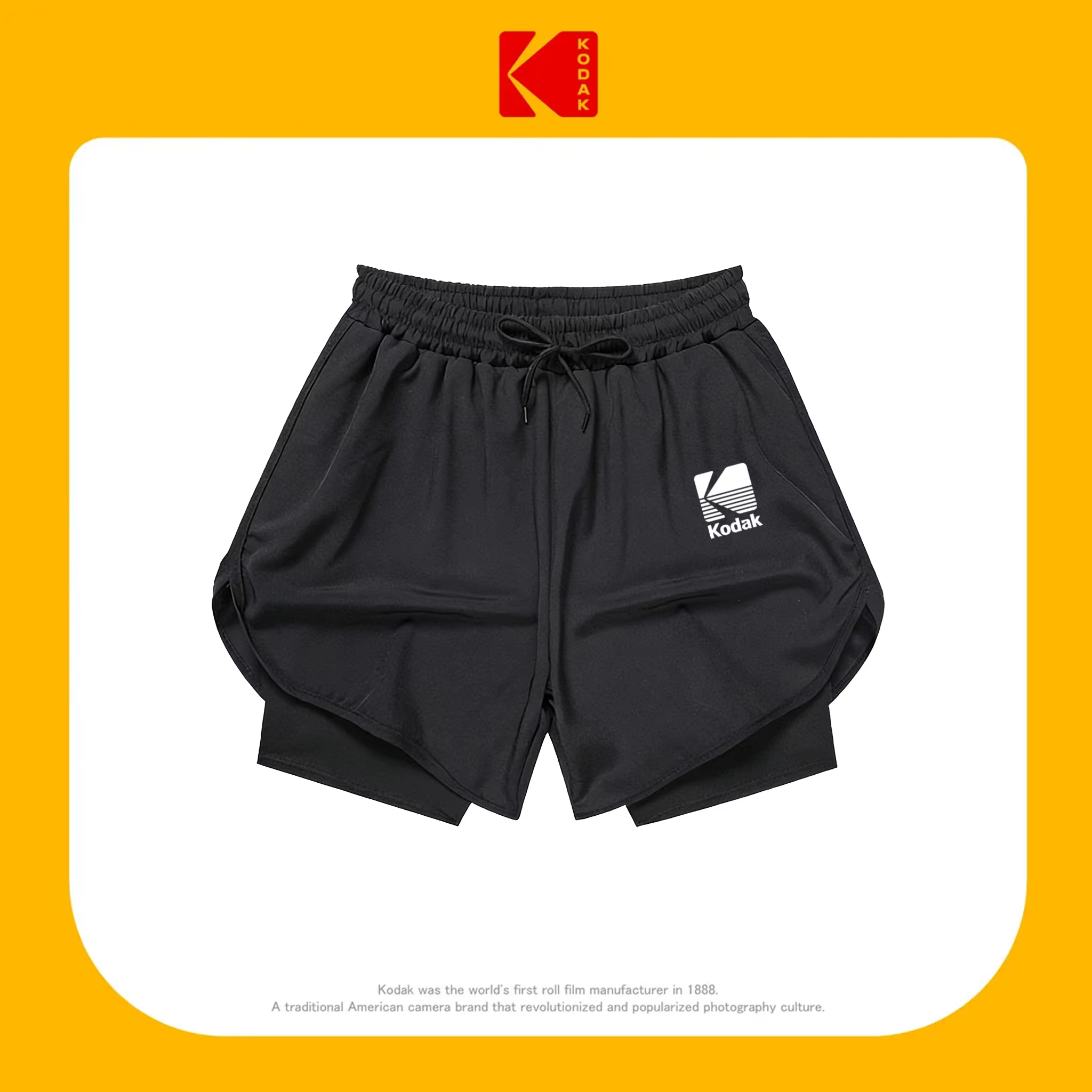 T-shirt graphique avec logo Kodak pour hommes et femmes, unisexe, surdimensionné, style streetwear v