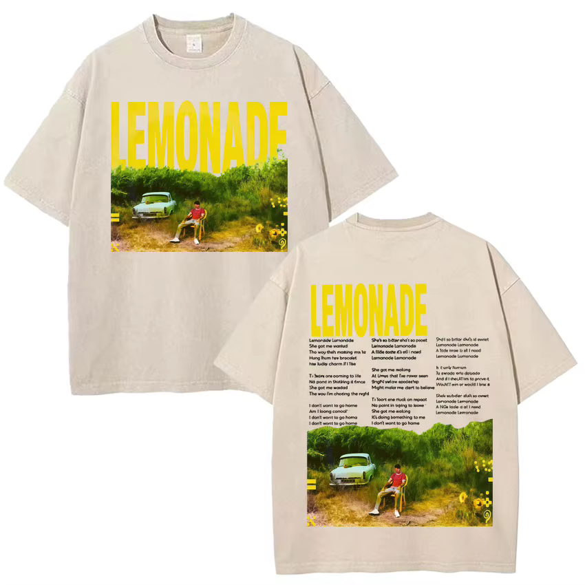 T-shirt Louis Tomlinson Lemonade Tour 2026, imprimé double face, effet vintage, pour homme et femme,