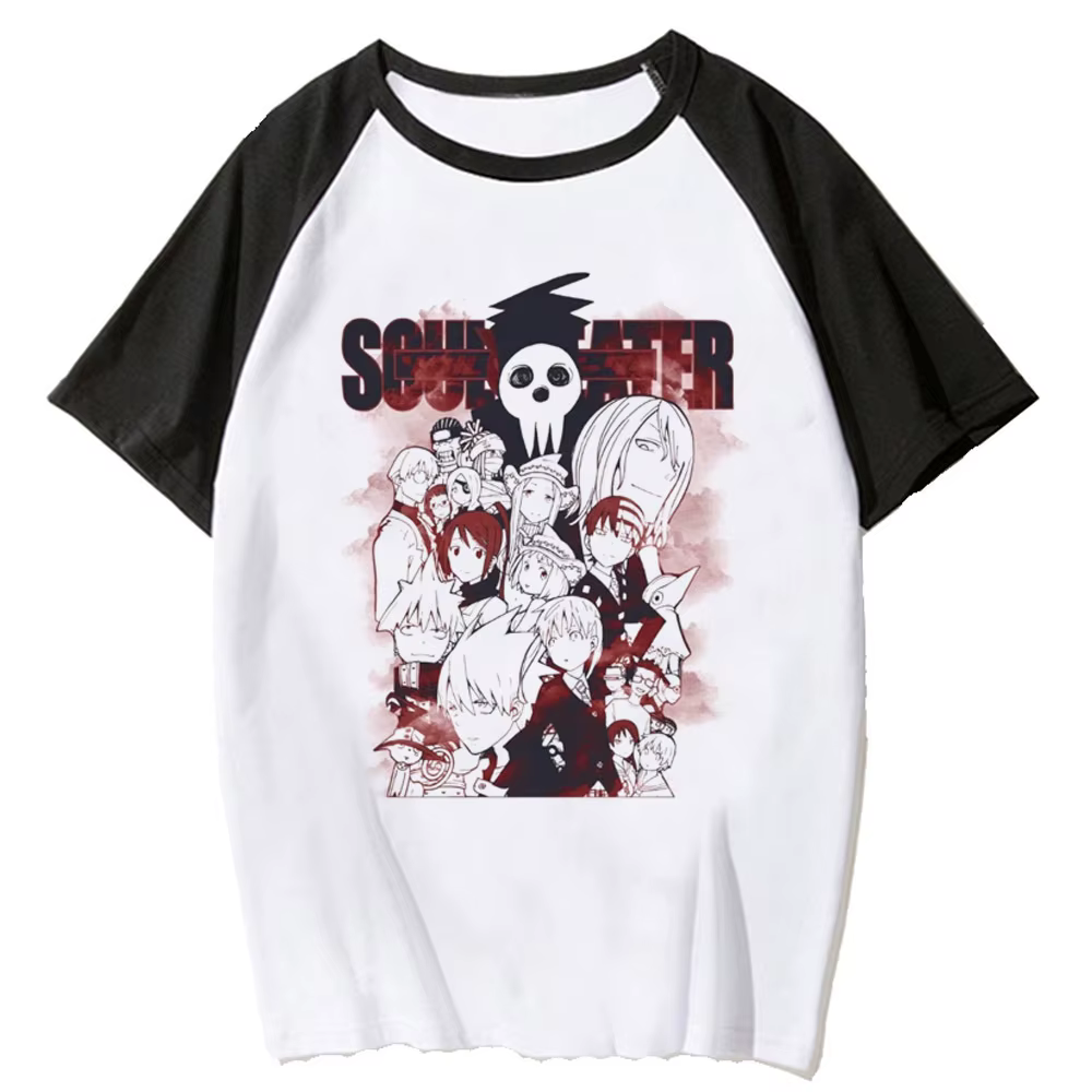 Soul Eater top t-shirts adolescent à la mode kawaii harajuku université graphique Pastel top t-shirt
