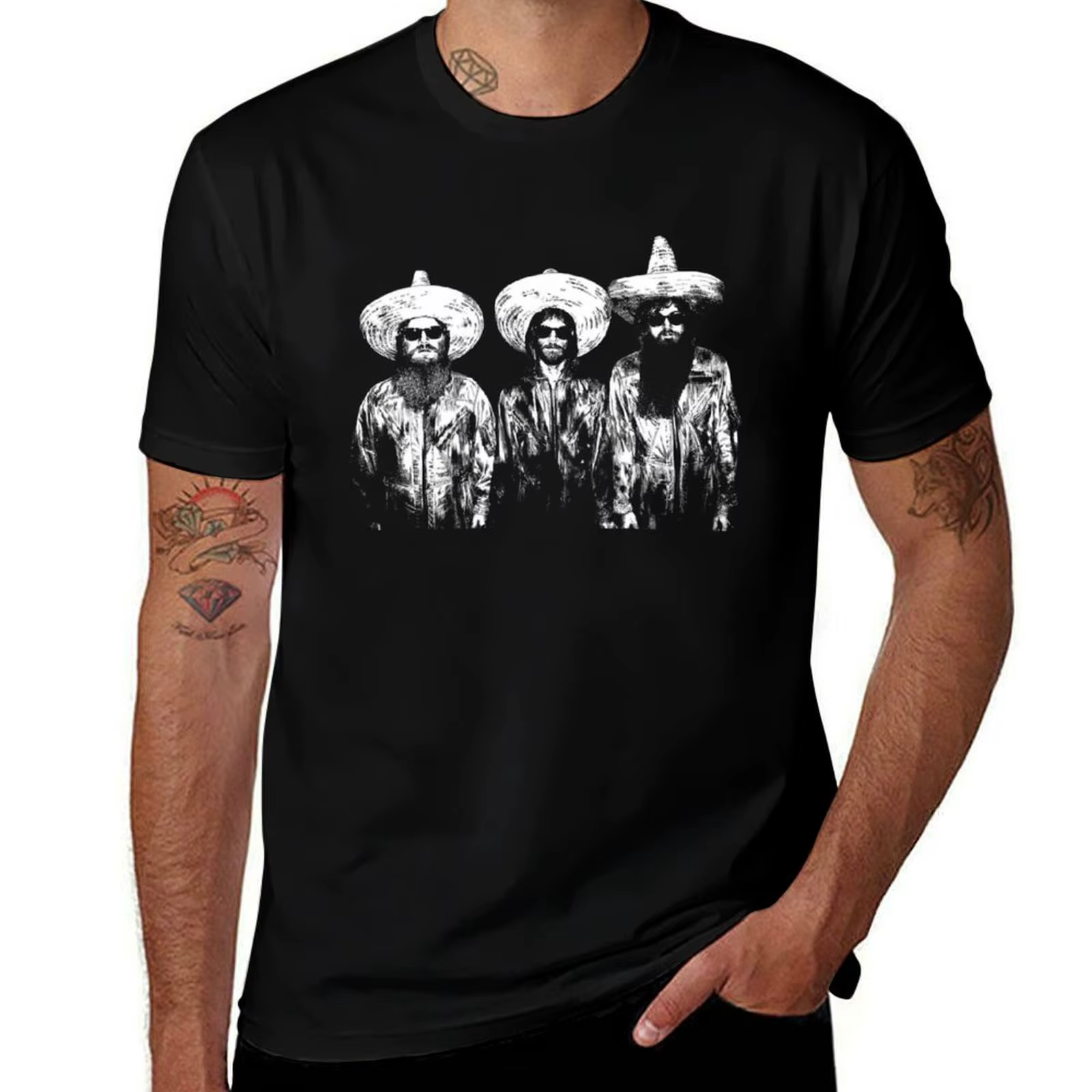 ZZ Vintage - T-shirt décontracté ZZ Tour pour le travail et les loisirs